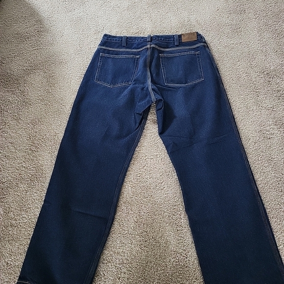 Duluth‎ Trading Co. Men's Dark Blue Denim Work Jeans 40 X 32 Tradesman Tested - Picture 5 of 9